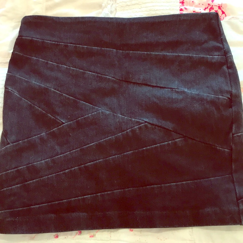 Black mini skirt
